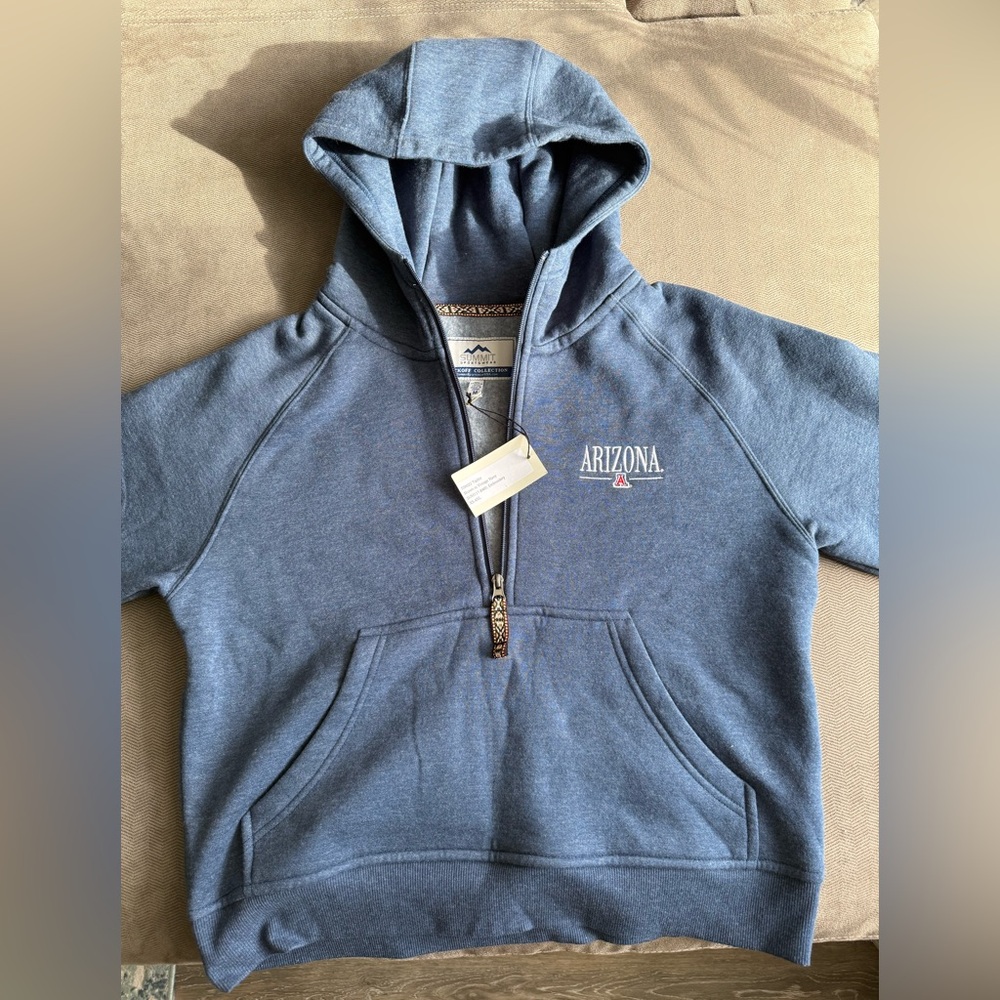 University of Arizona Embroidered Quarter Zip Brand New